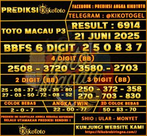 TOTO MACAU P3 