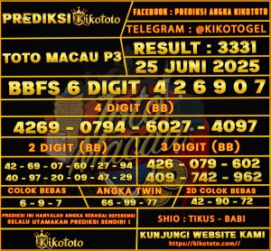 TOTO MACAU P3 