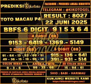 TOTO MACAU P4 