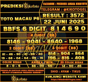 TOTO MACAU P6 