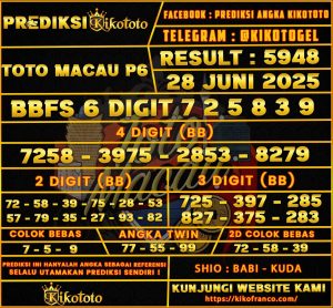 TOTO MACAU P6 