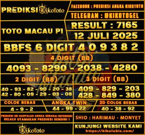 TOTO MACAU P1 