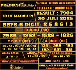 TOTO MACAU P1 30