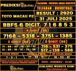 TOTO MACAU P2 31 
