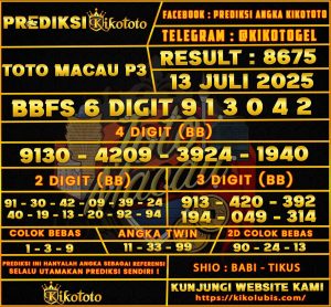 TOTO MACAU P3 