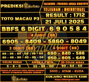 TOTO MACAU P3 