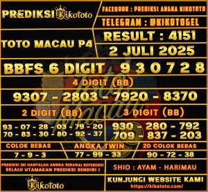 TOTO MACAU P4 
