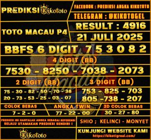 TOTO MACAU P4 