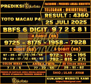 TOTO MACAU P4 25