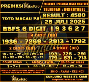 TOTO MACAU P4 28