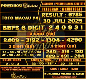 TOTO MACAU P4 30