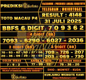 TOTO MACAU P4 31