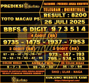 TOTO MACAU P5 26