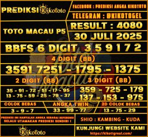 TOTO MACAU P5 30