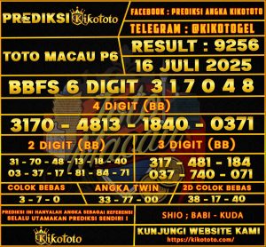 TOTO MACAU P6 