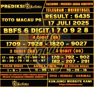 TOTO MACAU P6 