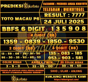 TOTO MACAU P6 