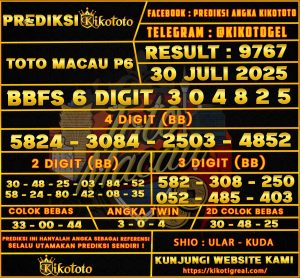 TOTO MACAU P6 30