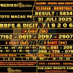 TOTO MACAU P6 31
