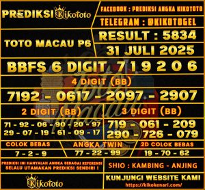 TOTO MACAU P6 31