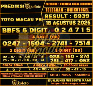 TOGEL TOTO MACAU P6 18