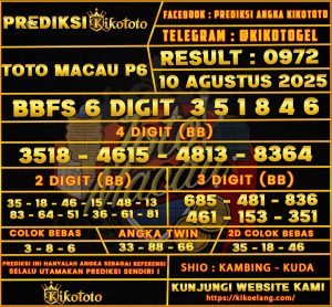 TOTO MACAU P6 10