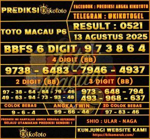 TOTO MACAU P6 13