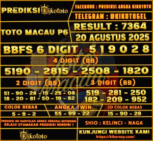 TOTO MACAU P6 20