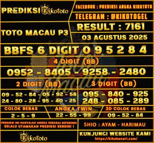 TOTO MACAU P3 
