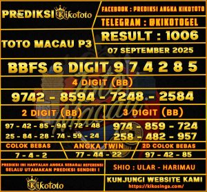 TOTO MACAU P3