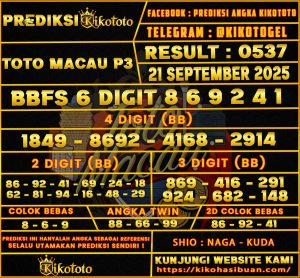 TOTO MACAU P3