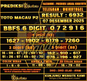 PREDIKSI TOGEL TOTO MACAU