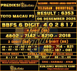 PREDIKSI TOGEL TOTOMACAU