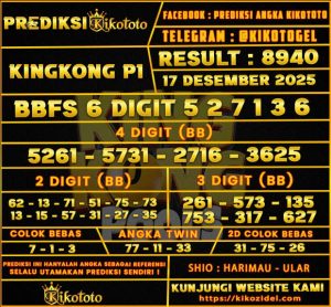 PREDIKSI TOGEL KINGKONG 