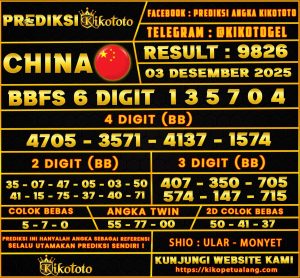 PREDIKSI TOGEL CHINA