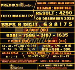 PREDIKSI TOGEL TOTOMACAU