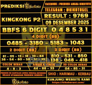 PREDIKSI TOGEL KINGKONG P2