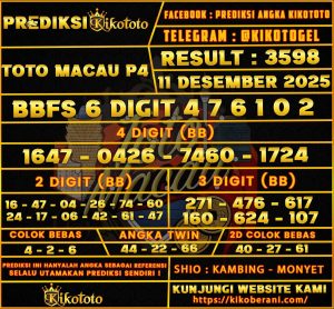PREDIKSI TOGEL TOTO MACAU