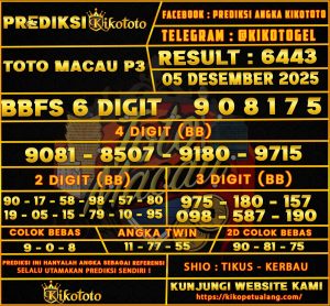 PREDIKSI TOTO MACAU P3