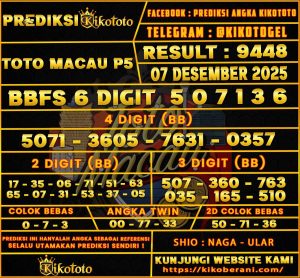 PREDIKSI TOGEL TOTO MACAU