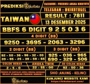 PREDIKSI TOGEL TAIWAN 13