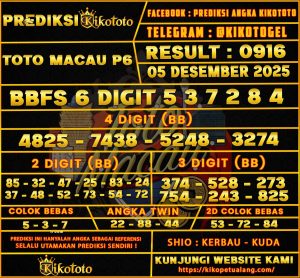 PREDIKSI TOGEL TOTO MACAU