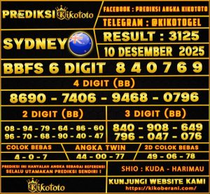 PREDIKSI TOGEL SYDNEY