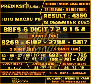 PREDIKSI TOGEL TOTO MACAU