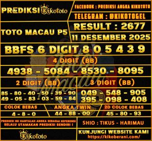 PREDIKSI TOGEL TOTO MACAU
