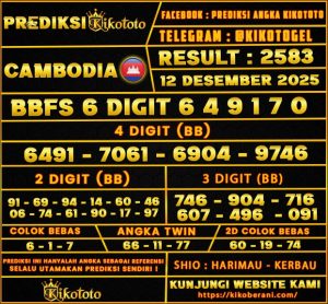 Selamat datang di situs resmi Prediksi KIKOTOGEL. Prediksi KIKOTOGEL adalah situs prediksi angka togel andalan yang berasal dari situs togel terpercaya dan ternama, yaitu KIKOTOTO. Sejak tahun 2018, KIKOTOGEL konsisten menghadirkan prediksi akurat yang membuat para pemain, analis angka, master paito, hingga komunitas togel resmi percaya penuh pada layanannya.

Hari ini, KIKOTOGEL kembali menghadirkan Prediksi CAMBODIA 11 kamis  secara eksklusif untuk Anda yang ingin mendapatkan angka jitu dan peluang menang yang lebih tinggi. Prediksi ini disusun berdasarkan data real-time dan analisa mendalam oleh tim profesional KIKOTOTO.

Apa Itu Prediksi KIKOTOGEL?

Prediksi KIKOTOGEL merupakan fitur unggulan dari KIKOTOTO yang secara khusus menyajikan informasi dan analisa angka togel harian untuk para pemain di berbagai pasaran resmi, termasuk CAMBODIA. Tim berpengalaman dari KIKOTOTO mengolah data terpercaya untuk menyusun prediksi, bukan sekadar menebak angka. Mereka meneliti histori result sebelumnya, mengamati kecenderungan angka yang sering muncul, dan mengidentifikasi pola angka yang terbentuk dari waktu ke waktu agar bisa menghasilkan prediksi yang lebih akurat.

Pada edisi 11 kamis DESEMBER, KIKOTOGEL kembali menyajikan kombinasi angka yang memiliki potensi tinggi untuk keluar di pasaran CAMBODIA. Tim kami bekerja menggunakan sistem berbasis statistik yang menganalisis ratusan data sebelumnya untuk menghasilkan prediksi yang akurat. Kami juga mempertimbangkan faktor tren, pengulangan angka, hingga shio atau elemen keberuntungan yang mungkin relevan dengan perputaran angka pada hari tersebut. Dengan metode ini, kami ingin memastikan bahwa para pemain mendapatkan referensi angka yang tidak hanya lengkap, tapi juga logis dan mendekati realita permainan.

Berbeda dari layanan prediksi lainnya, KIKOTOGEL tidak sekadar menebak angka secara acak. Kami memadukan pendekatan analitis dan pengalaman dalam dunia togel untuk menciptakan prediksi yang bisa diandalkan oleh pemain pemula maupun yang sudah berpengalaman. Prediksi kami bertujuan untuk membantu pemain meningkatkan peluang menangnya dengan lebih cerdas dan terarah.

PREDIKSI CAMBODIA 11 KAMIS DESEMBER 2025

Oleh karena itu tanpa menunggu lama inilah Prediksi CAMBODIA Hari Kamis Tanggal 04 DESEMBER 2025 Dari Prediksi KIKOTOGEL :

PREDIKSI TOGEL CAMBODIA 11 DESEMBER 2025
3168

BBFS : ✹ 7 5 4 0 2 + 9 ✹

4D : ✹ 9750 - 2709 - 4792 - 5940 ✹

3D : ✹ 490 - 259 - 475 - 204 - 742 - 709 ✹

⇓ ANGKA TOP 2D 12 LINE (BB) ⇓

✪ 95 - 04 - 27 - 07 - 24 - 79✪

✪ 57 - 97 - 29 - 74 - 50 - 20 ✪

CB 2D : ✪ 47 - 09 - 25 ✪

CB : ✹ 4 - 0 - 2 ✹

TWIN : ✪ 44 - 00 - 22 ✪

Shio : ✪ AYAM - NAGA ✪

Prediksi KIKOTOGEL hadir sebagai panduan angka pilihan yang dibuat khusus oleh tim analis KIKOTOTO. Disusun melalui riset data dan pengamatan tren angka, prediksi ini ditujukan untuk membantu pemain togel meningkatkan akurasi permainan mereka, khususnya di pasaran resmi CAMBODIA hari ini.

Beberapa Prediksi Pasaran Resmi Lainnya Yang Tersedia Di Prediksi KIKOTOGEL
Prediksi Cambodia
Prediksi Bullseye
Prediksi Sydney
Prediksi China
Prediksi Japan
Prediksi Singapore
Prediksi Mongolia
Prediksi PCSO
Prediksi Taiwan
Prediksi Hongkong
Prediksi Toto Macau
Prediksi Kingkong 4D
Bandar Togel Online Terpercaya KIKOTOTO

KIKOTOTO adalah bandar judi online resmi terpercaya yang menawarkan dalam registrasi dan login untuk berbagai jenis permainan, seperti togel online, slot gacor, dan casino online. Dengan sistem pembayaran cepat dan terpercaya, kemenangan Anda akan diproses dalam hitungan menit. Daftar Sekarang dan rasakan pengalaman bermain terbaik di KIKOTOTO.

Link Daftar : LINK VVIP GACOR Link Login : LINK LOGIN RESMI WA OFFICIAL : WA KIKOTOTO
