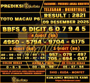 PREDIKSI TOGEL TOTO MACAU P6