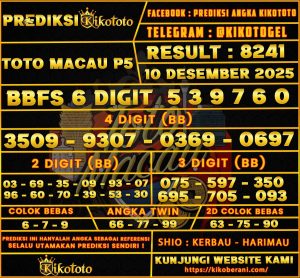 PREDIKSI TOGEL TOTO MACAU P5